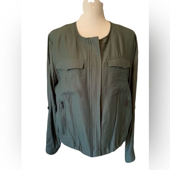 DKNY Green Utility Jacket - Picture 1 of 6